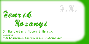 henrik mosonyi business card